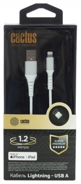  Cactus CS-LG.USB.A-1.2 USB (m)-Lightning (m) 1.2  