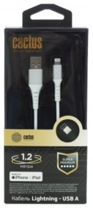  Cactus CS-LG.USB.A-1.2 USB (m)-Lightning (m) 1.2  