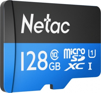 - NeTac P500 Standard MicroSDXC 128GB U1/C10 up to 80MB/s, retail pack card only